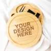 Rotating cheese set engraved with your text