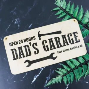 Dad's garage door decor