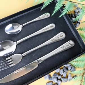 Kids personalised cutlery set