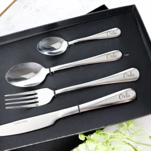 Kids personalised cutlery set