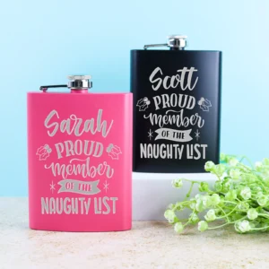 Naughty List Christmas Flask