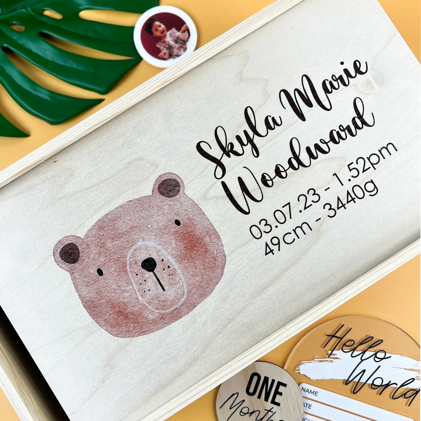 Newborn Keepsake Box in Varying Designs