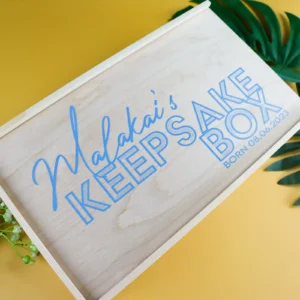 Newborn keepsake box in varying designs