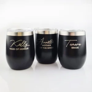 Personalised coffee order tumbler engraved with your name