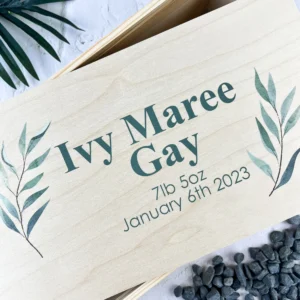 Newborn keepsake box in varying designs