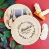 Best mum ever rotating cheese set with engraved name