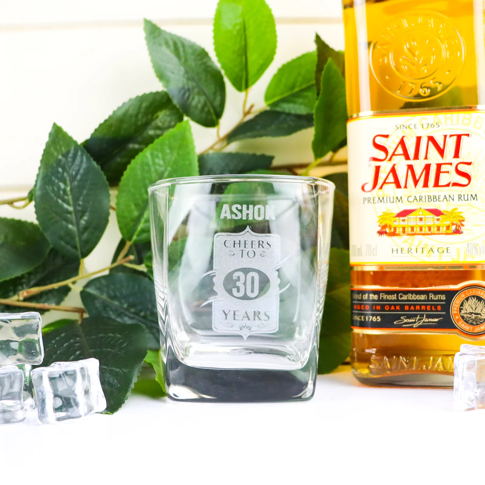 Birthday Scotch Glass With varying Engraved Designs