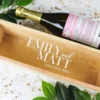 Personalised Bride And Groom Wooden Wine Box