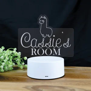 Llama Personalised Night Light