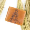 Photo outline personalised leather wallet