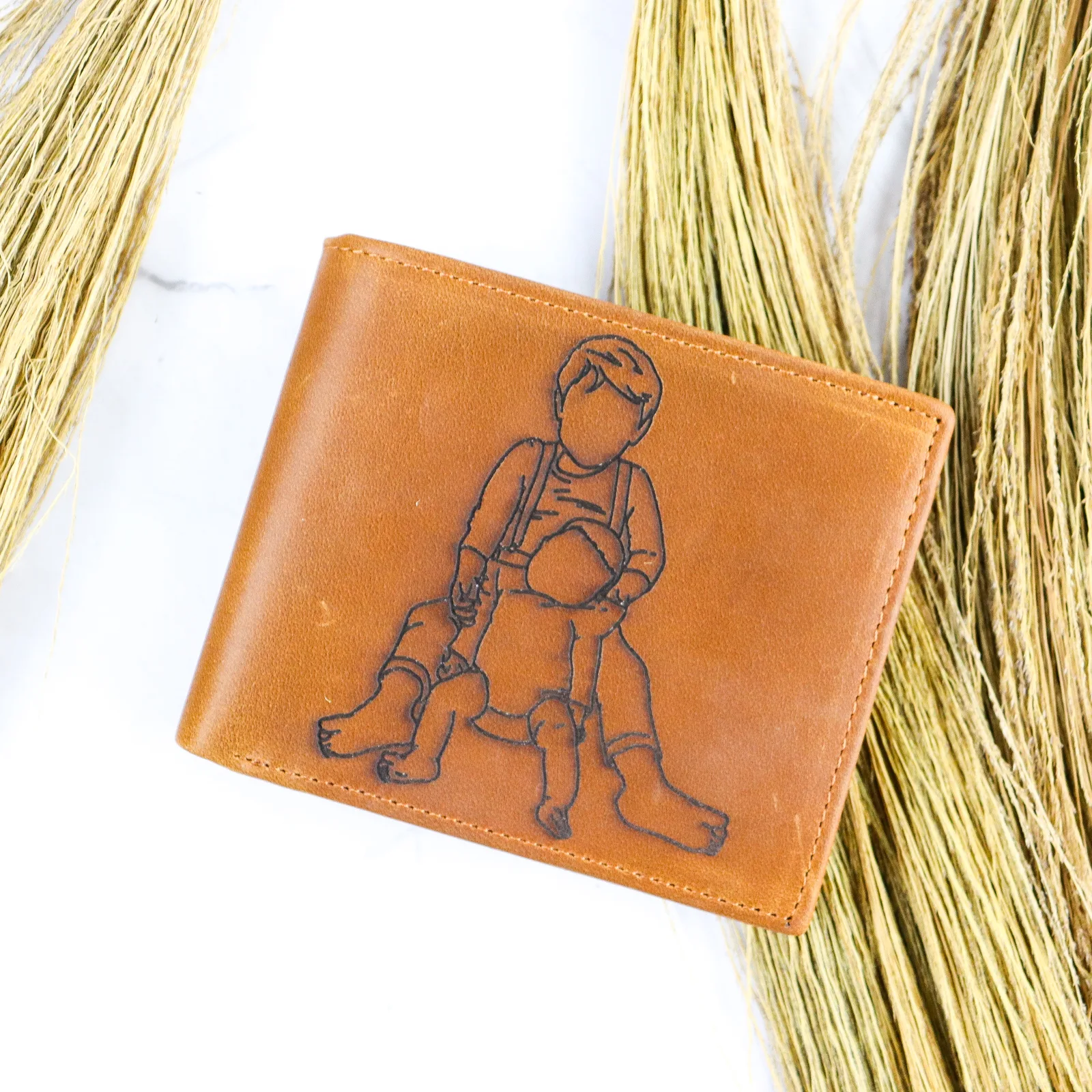 Photo Outline Personalised Leather Wallet