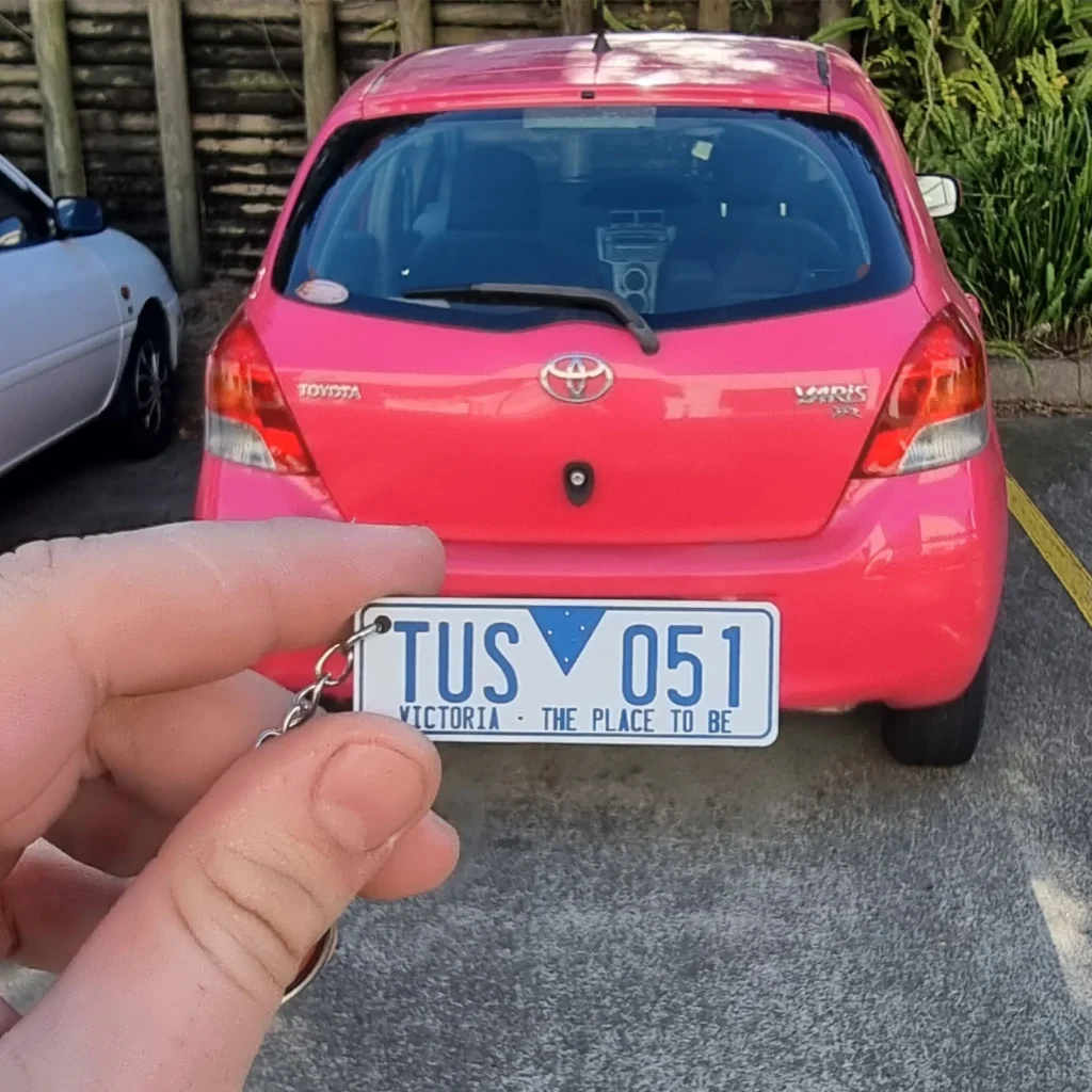 Licence plate key chains and keyrings 8 Style e plateit licence plate keychain - all colours
