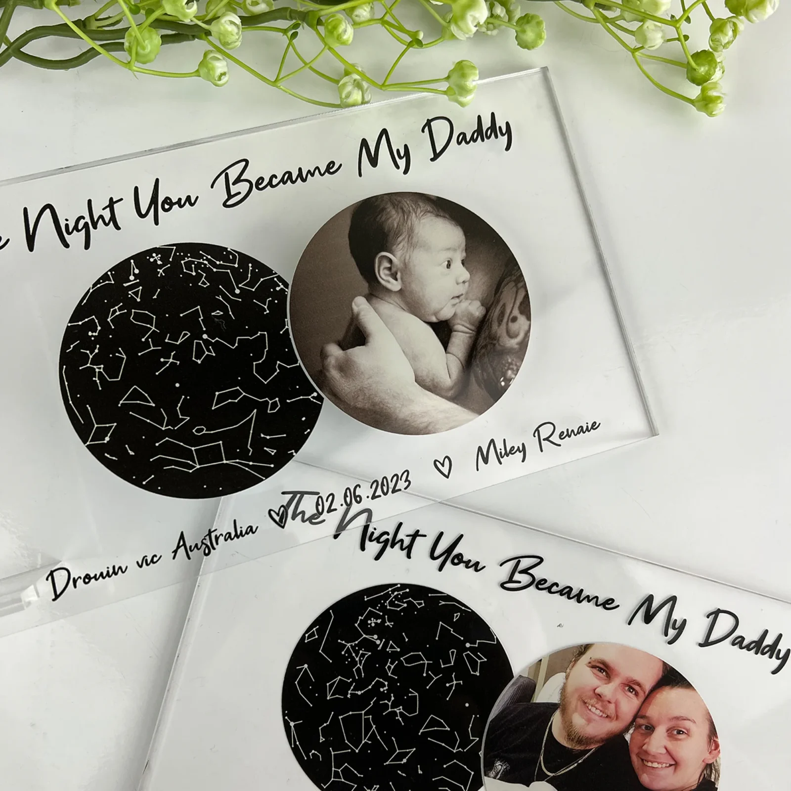 The Night You Became Star Map Plaque