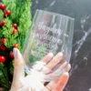 The naughty list stemless wine glass