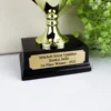 Trophy Cups with Wooden Base and Plaque