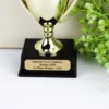 Trophy Cups with Wooden Base and Plaque