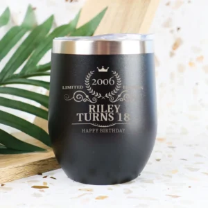 Vintage birthday stainless steel tumbler