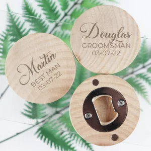 Wedding magnetic bottle opener