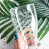 Wedding engraved schooner glass