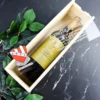 Wooden wine box with company logo for staff or clients
