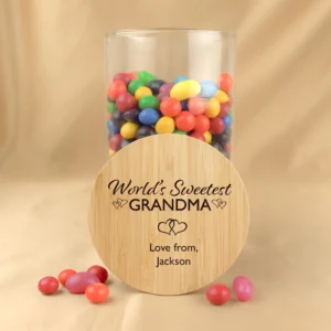 Worlds Sweetest Grandma Lolly Jar Personalised