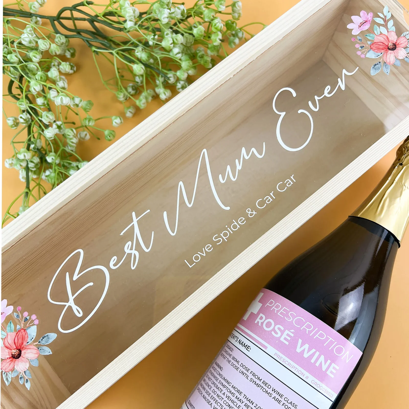 Mother's day gift wooden wine box