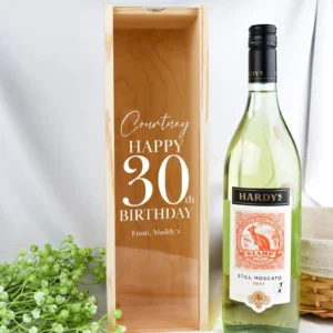 Birthday Printed Wooden Wine and Champagne Box