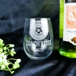 Coach Stemless Wine Glass for Sports Teams