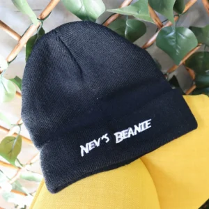 Embroidered beanie with personalised text