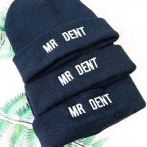 Embroidered Beanie With Personalised Text