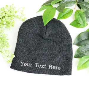 Embroidered Beanie With Personalised Text