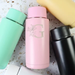 Floral letter reusable 1 litre water bottle