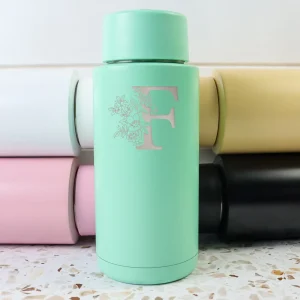 Floral letter reusable 1 litre water bottle