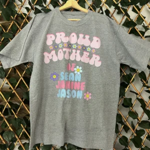 Proud Mother Personalised Shirt Grey