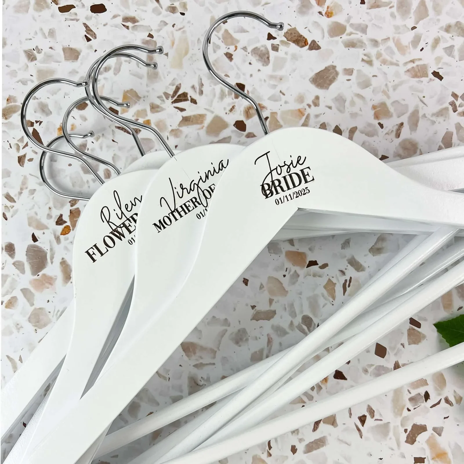 Wedding coat hanger with personalisation