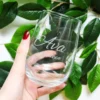 Birthday personalised stemless wine glass