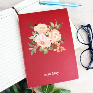 Floral Year with Name Personalised Notebook