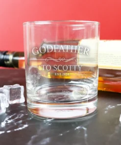 Godparent Round Scotch Glass