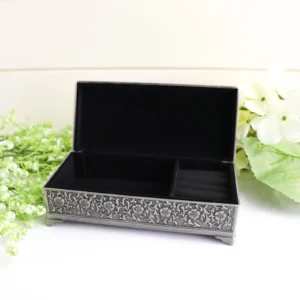 Jewellery box pewter or silver rectangle choose from 3 sizes