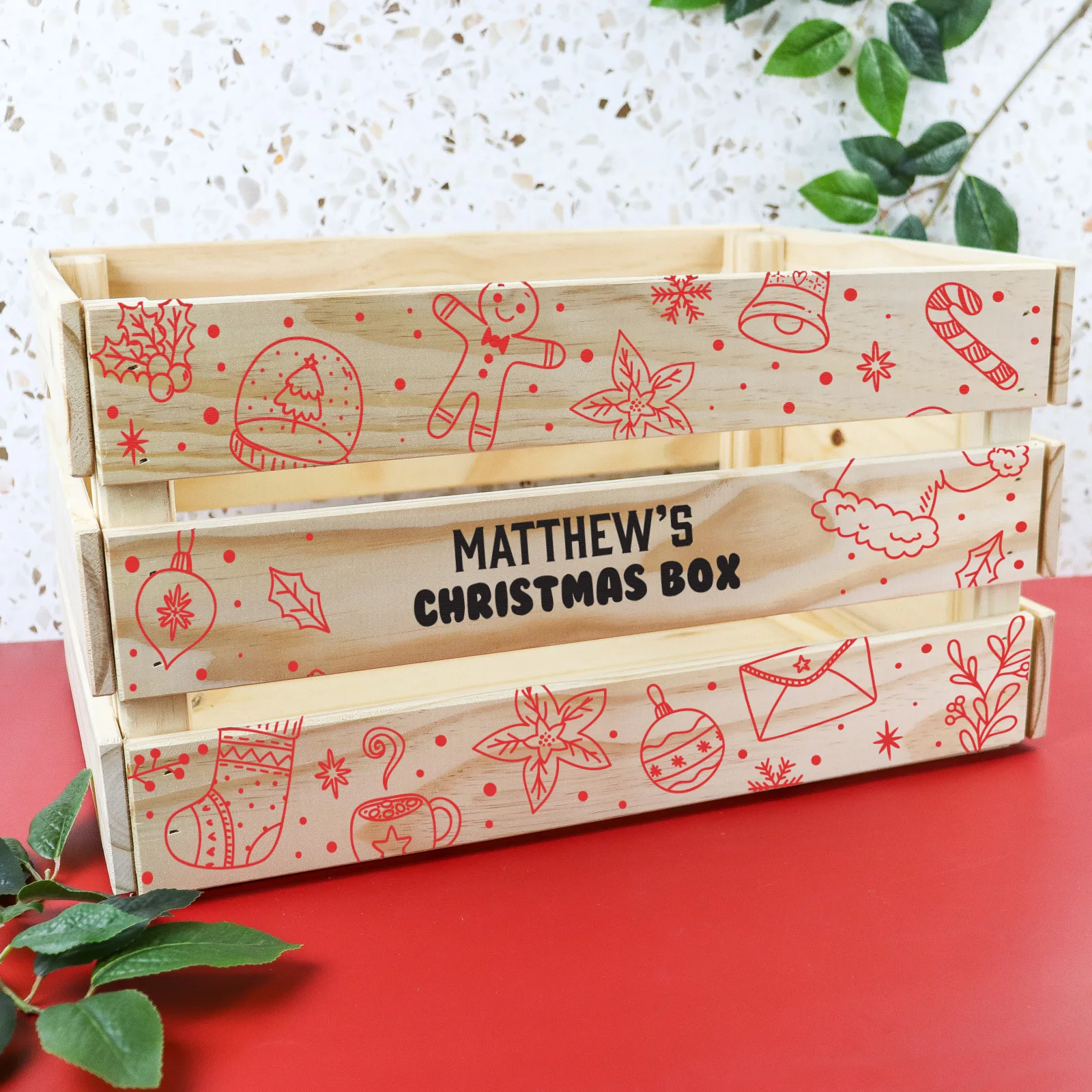 Kids Christmas Wooden Crate