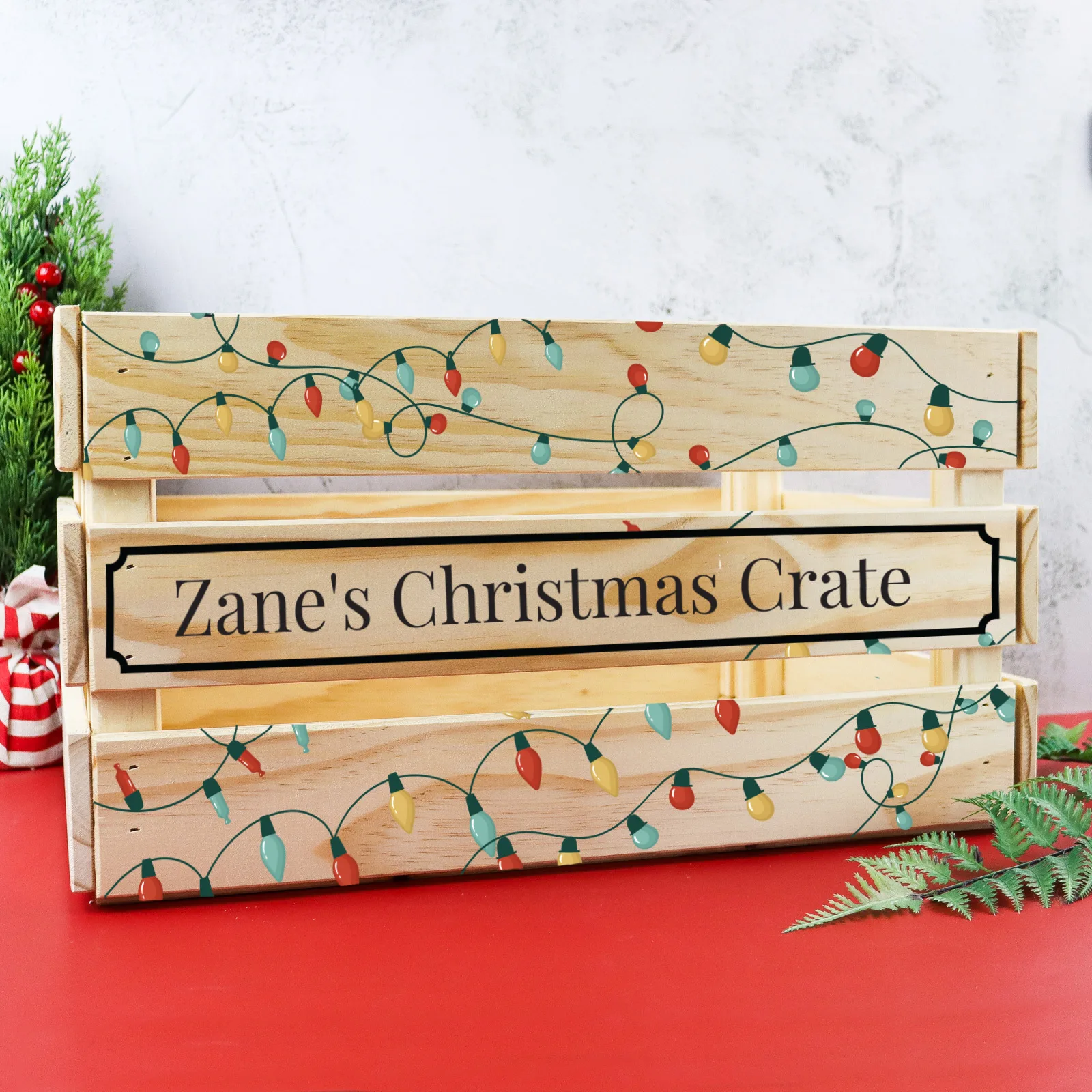Kids Christmas Wooden Crate