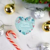 Merry christmas heart ornament