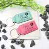 Midwife personalised vegan leather keychain