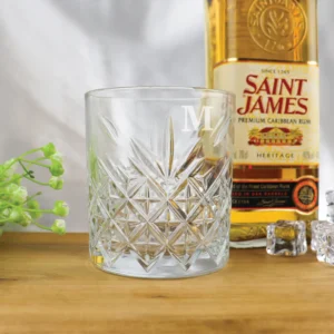 Monogrammed Deluxe Round Scotch Glass