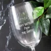 Personalised birthday wine glass