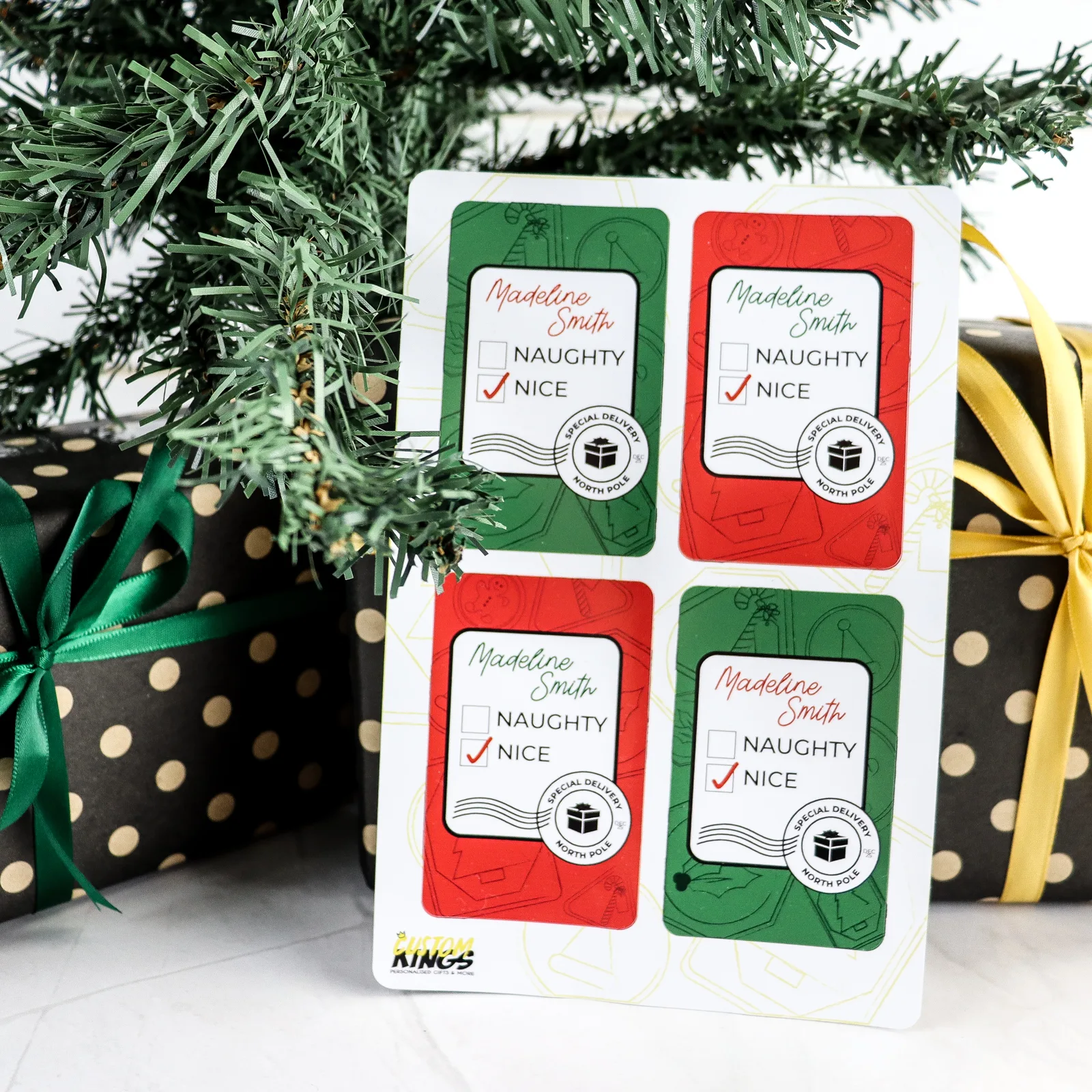 Personalised christmas labels - 4 pack 2 Personalised christmas labels - 4 pack