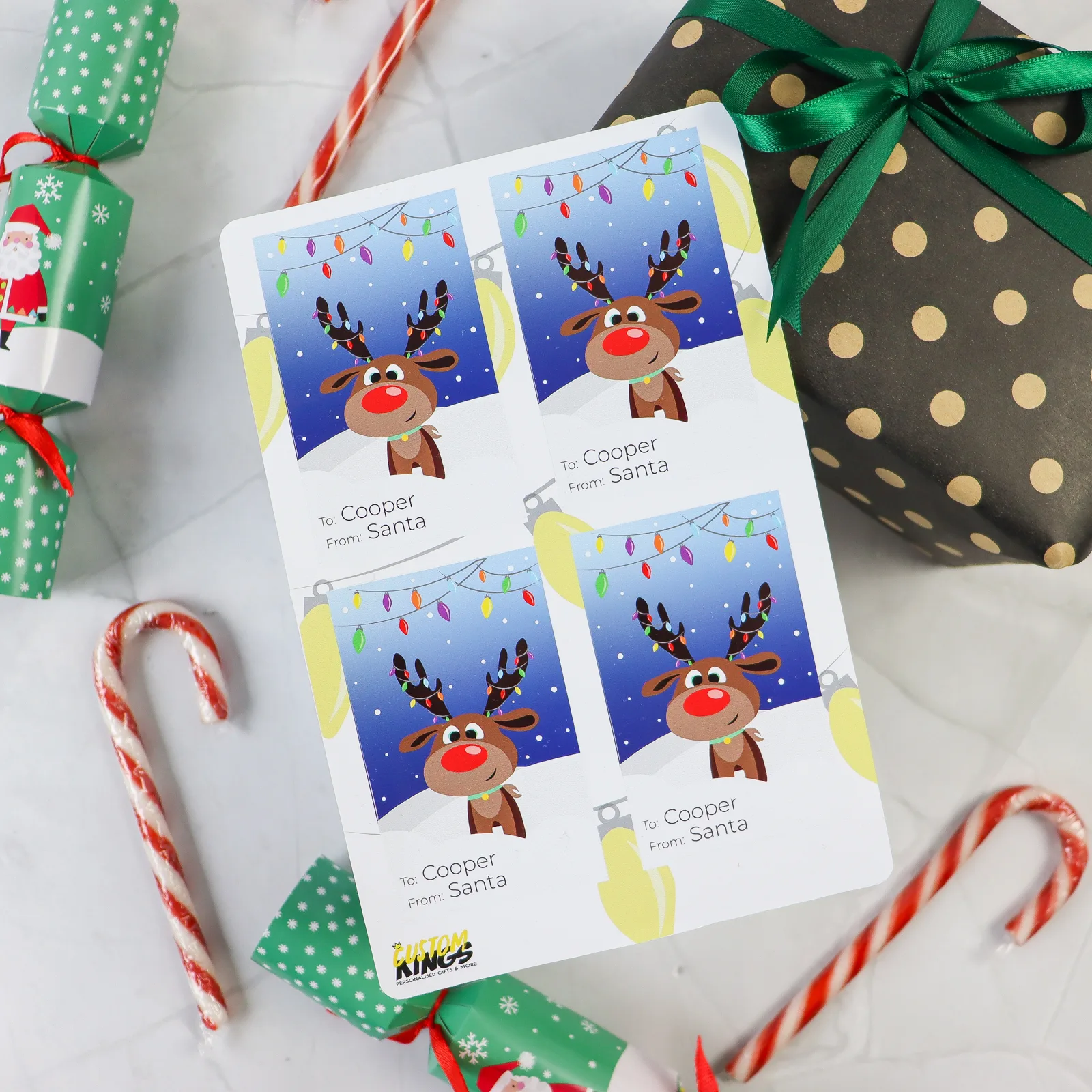 Personalised christmas labels - 4 pack 5 Personalised christmas labels - 4 pack