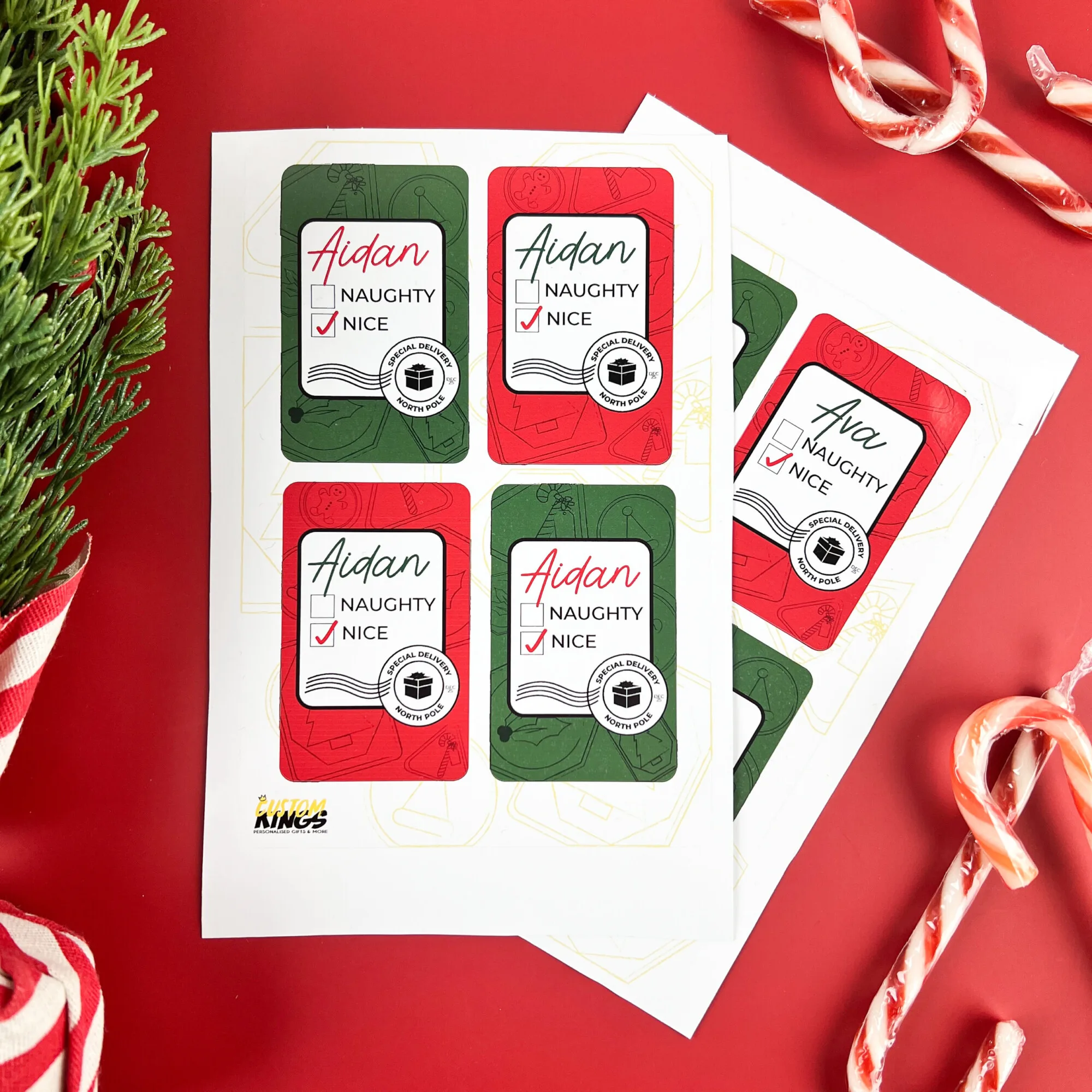 Personalised christmas labels - 4 pack 7 Personalised christmas labels - 4 pack