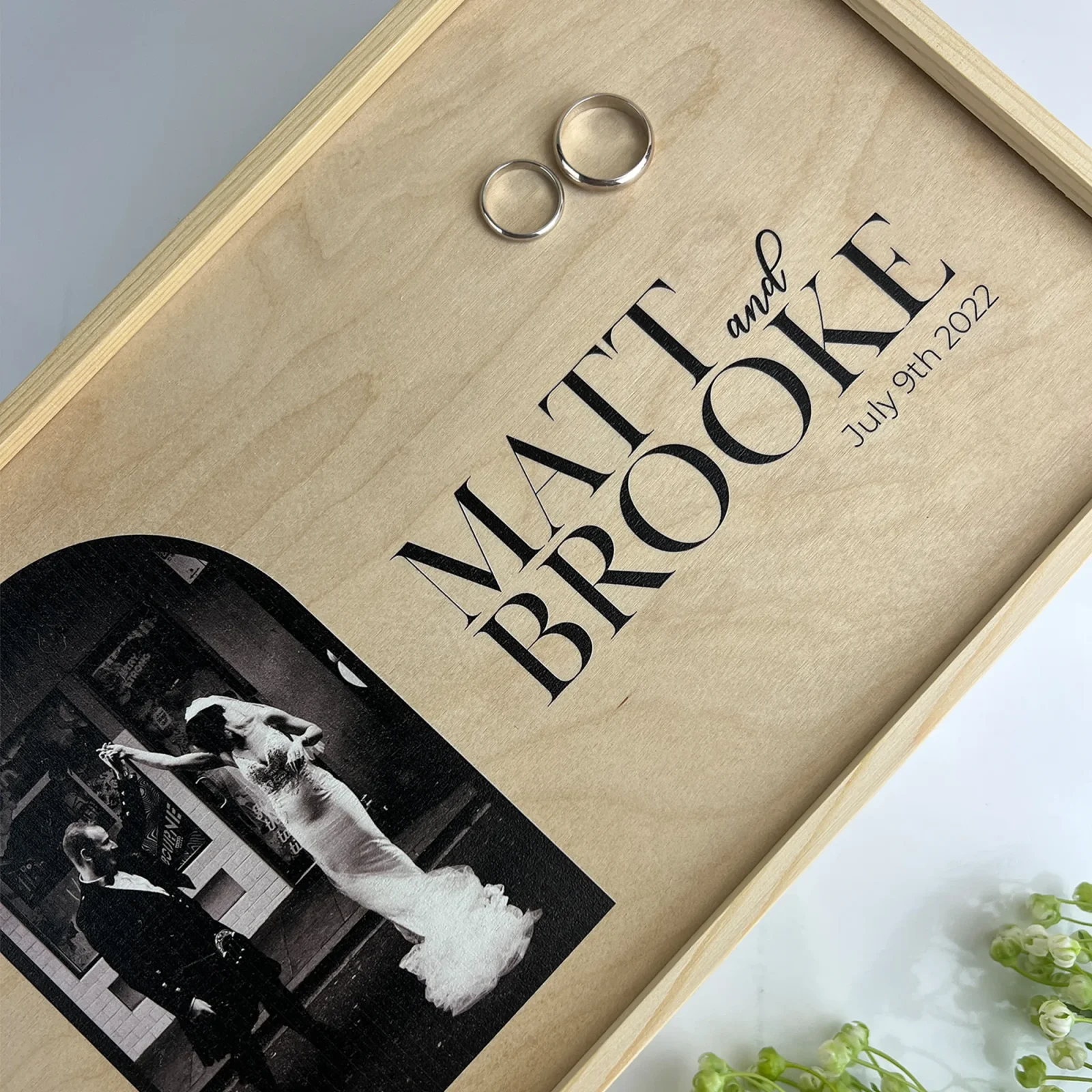 Couples wedding memories keepsake box