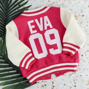 Personalised kids varsity jacket